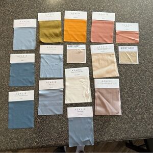 Azazie and Birdy Grey Fabric Swatches